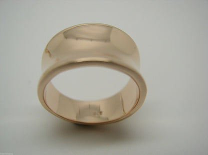 Kaedesigns, New Genuine Full Solid 9ct 9kt Yellow, Rose or White Gold Concave Dome Ring 250