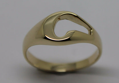 KAEDESIGNS NEW Size 6.5 / N Genuine Solid 9ct yellow gold initial C ring