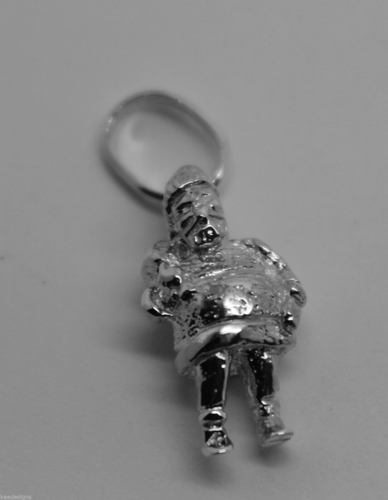 Sterling Silver Christmas Santa Claus Charm Or Pendant