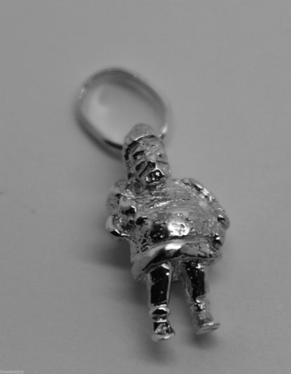 Sterling Silver Christmas Santa Claus Charm Or Pendant