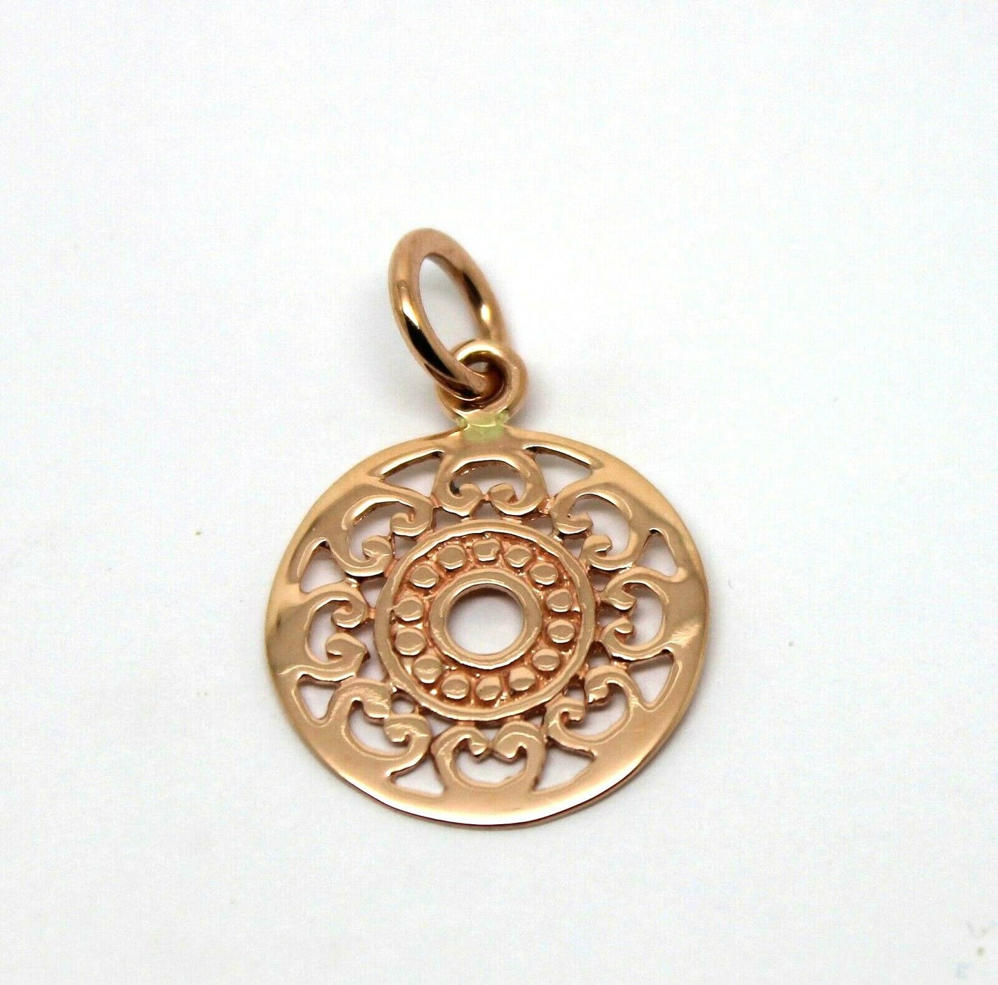 Kaedesigns Genuine New Genuine 9ct Yellow, Rose or White Gold Circle Filigree Pendant