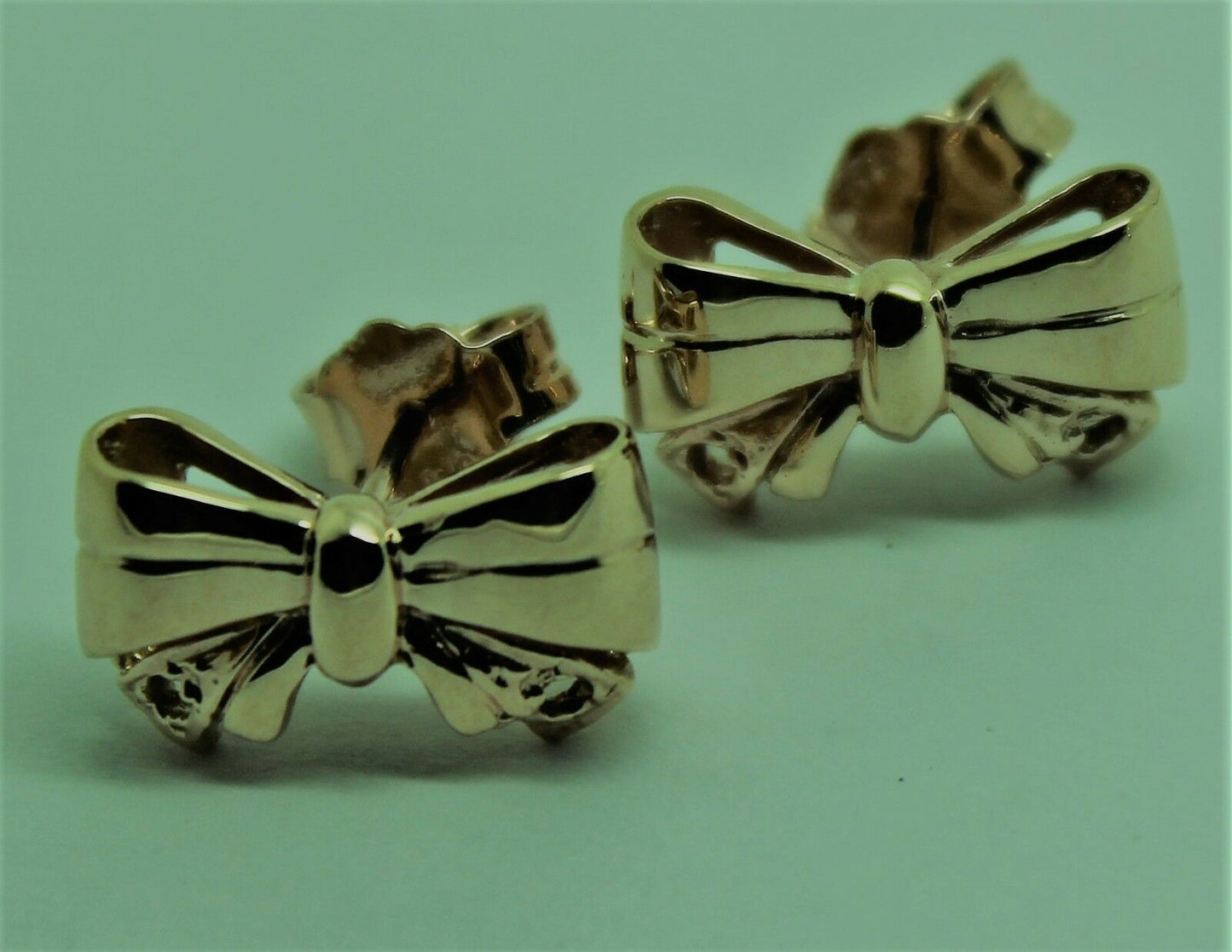 Genuine 9ct Yellow Gold Butterfly Stud Earrings Set With Gemstone Of Your Choice