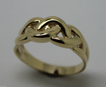 Genuine Solid 9ct White Or Rose Or Yellow Gold Celtic Knot Ring Choose Size