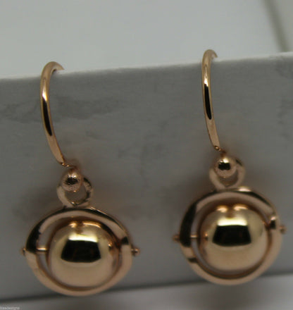 Kaedesigns New Genuine 9ct 9kt Yellow, Rose or White Gold Spinning Ball Drop Earrings