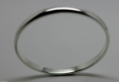 Genuine Full SOLID Sterling silver 4mm wide baby bangle 46mm outside diameter