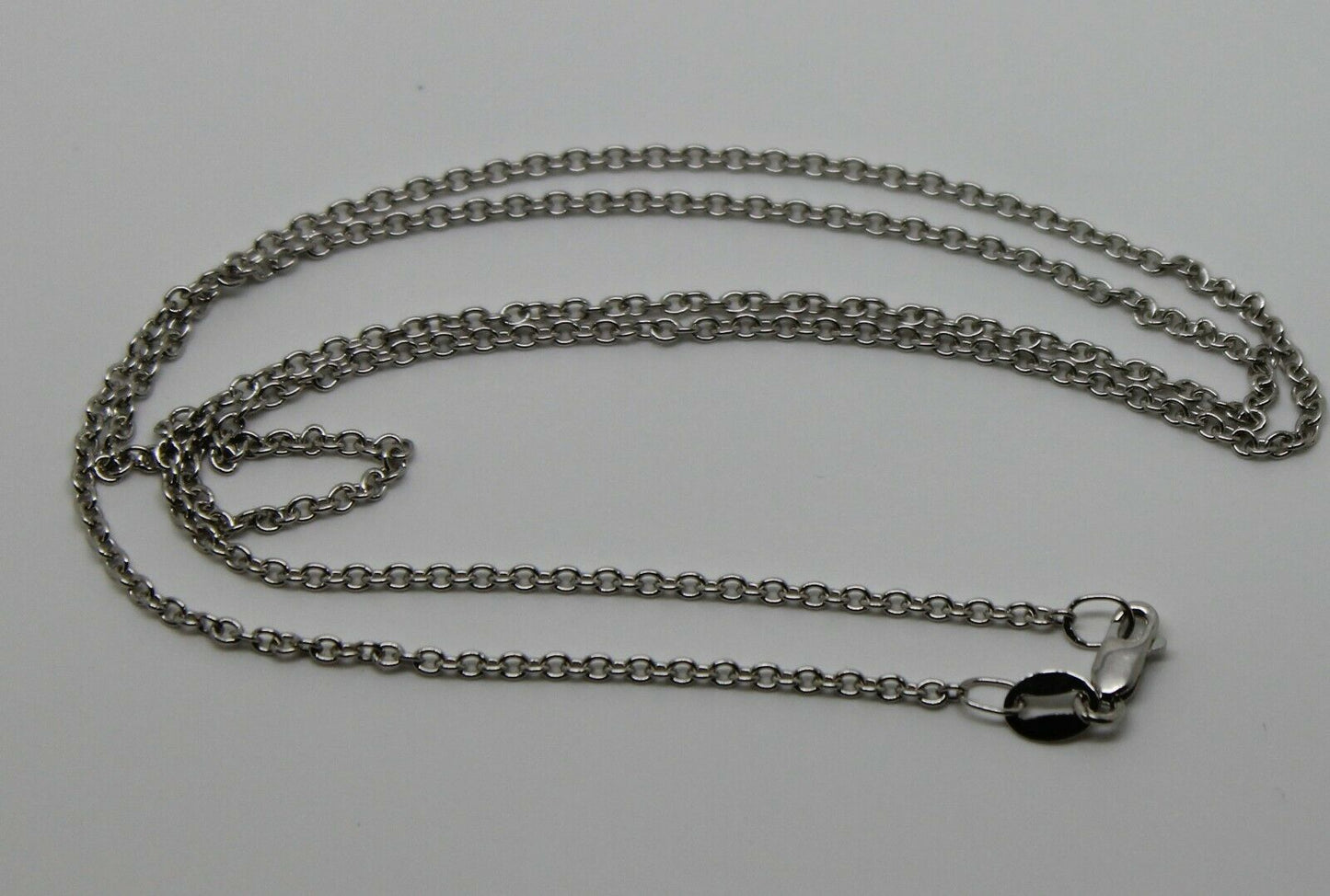 Genuine 9ct White Gold Belcher / Cable Chain 3.1 Grams 50cm