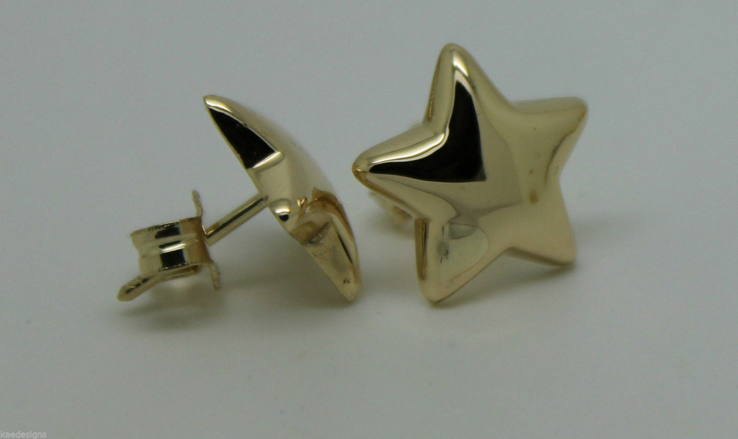 Kaedesigns, 9ct Yellow Or White Or Rose Gold Bubble Drop Star Stud Earrings