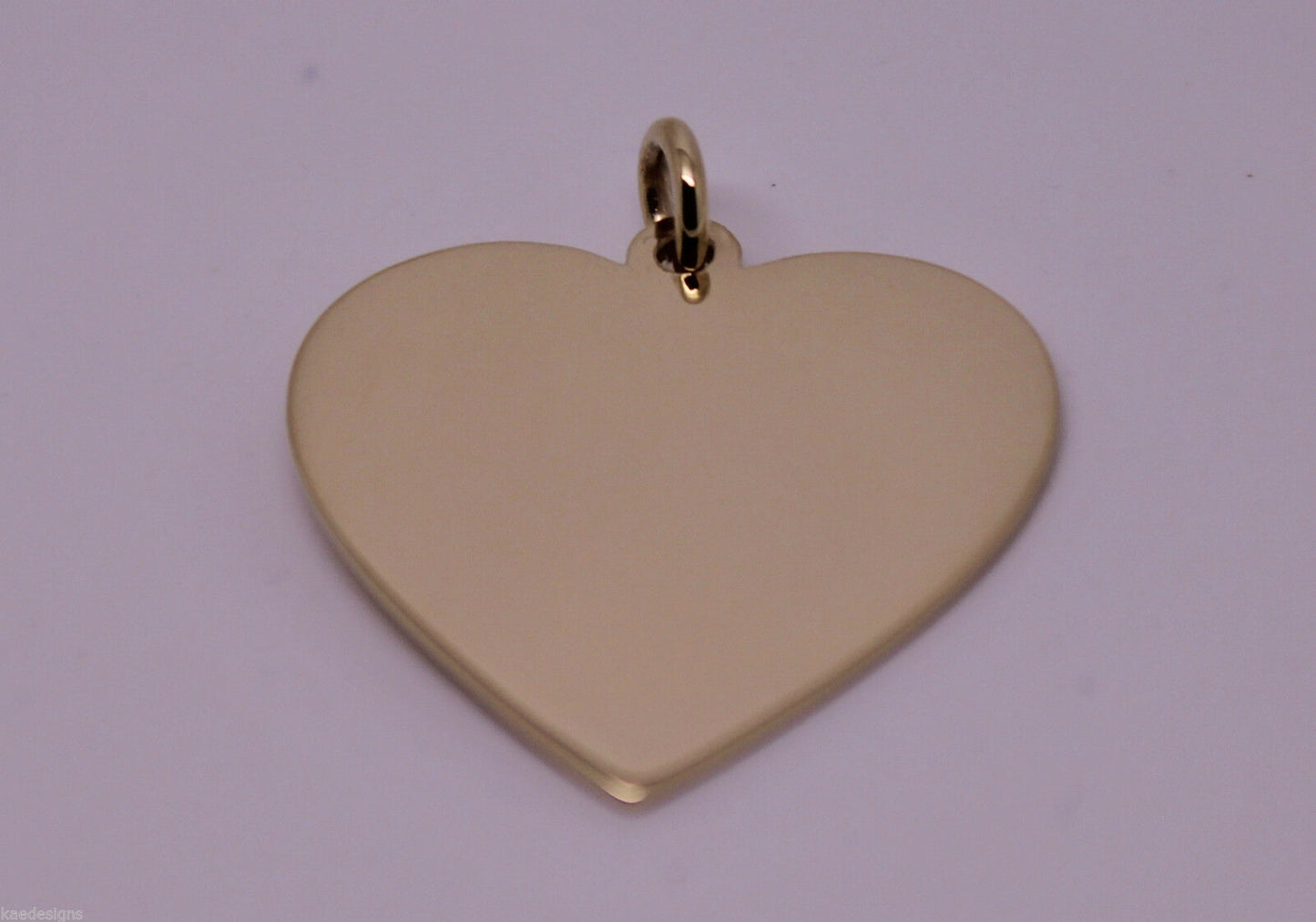 Solid Genuine 9ct 9kt Rose, Yellow Or White Gold / 375, Large Heart Shield Pendant