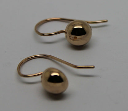 Kaedesigns New 9ct 9k Solid Yellow, Rose or White Gold 8mm Half Plain Ball Earrings