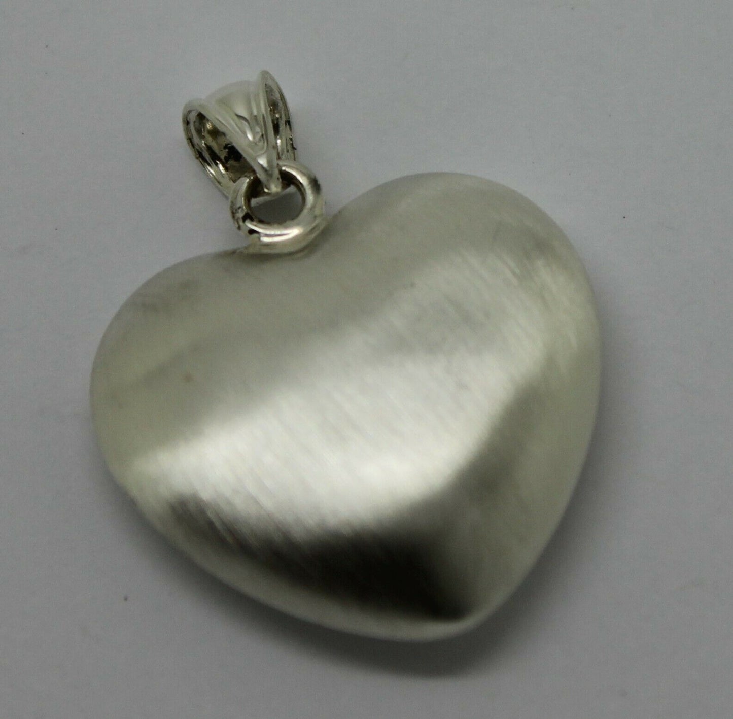 Sterling Silver Matt Finish 925 Medium Bubble Heart Pendant