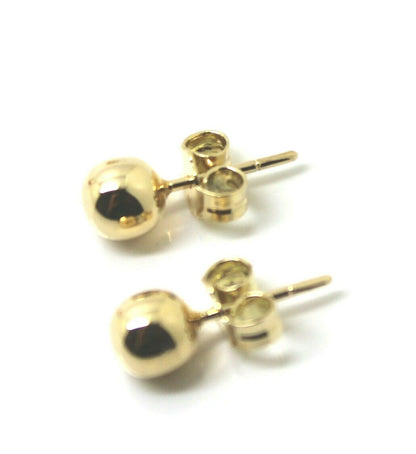 New Genuine 18ct Yellow, Rose or White Gold 6mm Stud Ball Earring