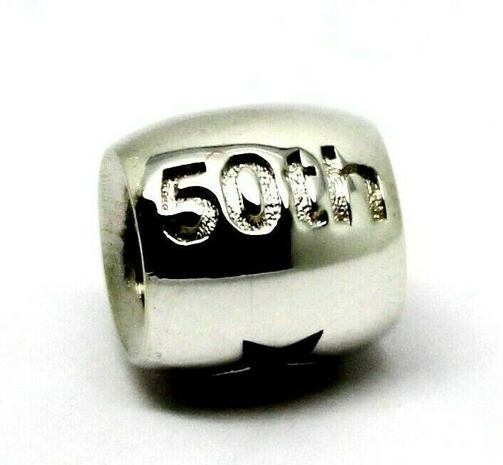 Sterling Silver 50th Or 60th Or 70th Birthday / Anniversary Charm Bead Charm Bracelet