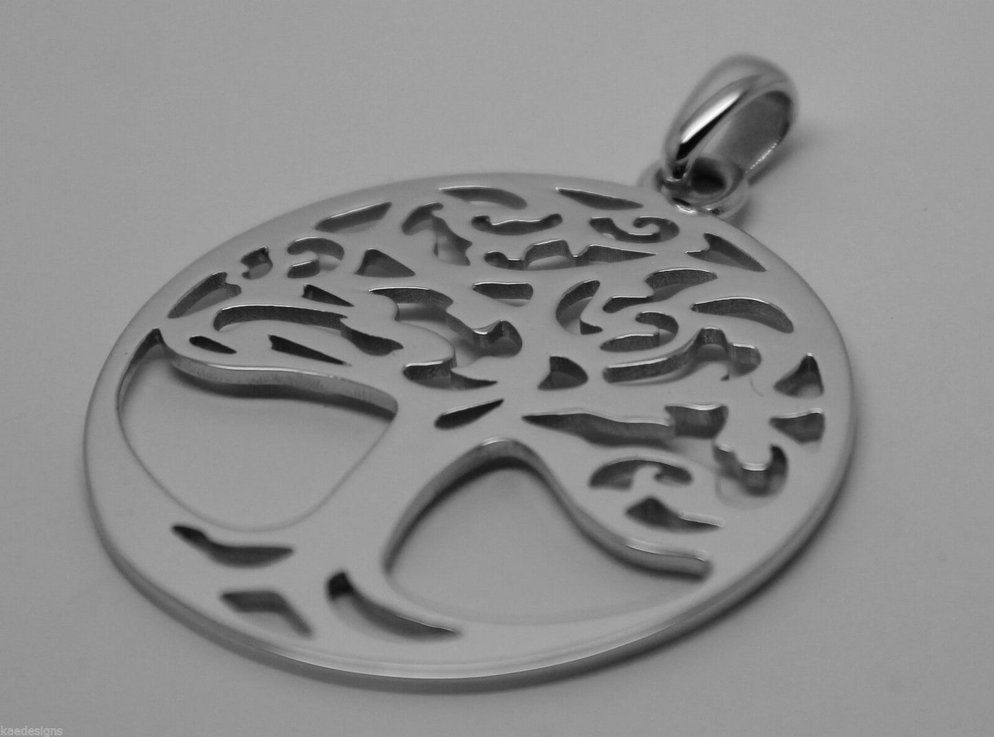 Heavy Solid 9ct Yellow Or Rose Or White Gold Large Tree Of Life Large Pendant