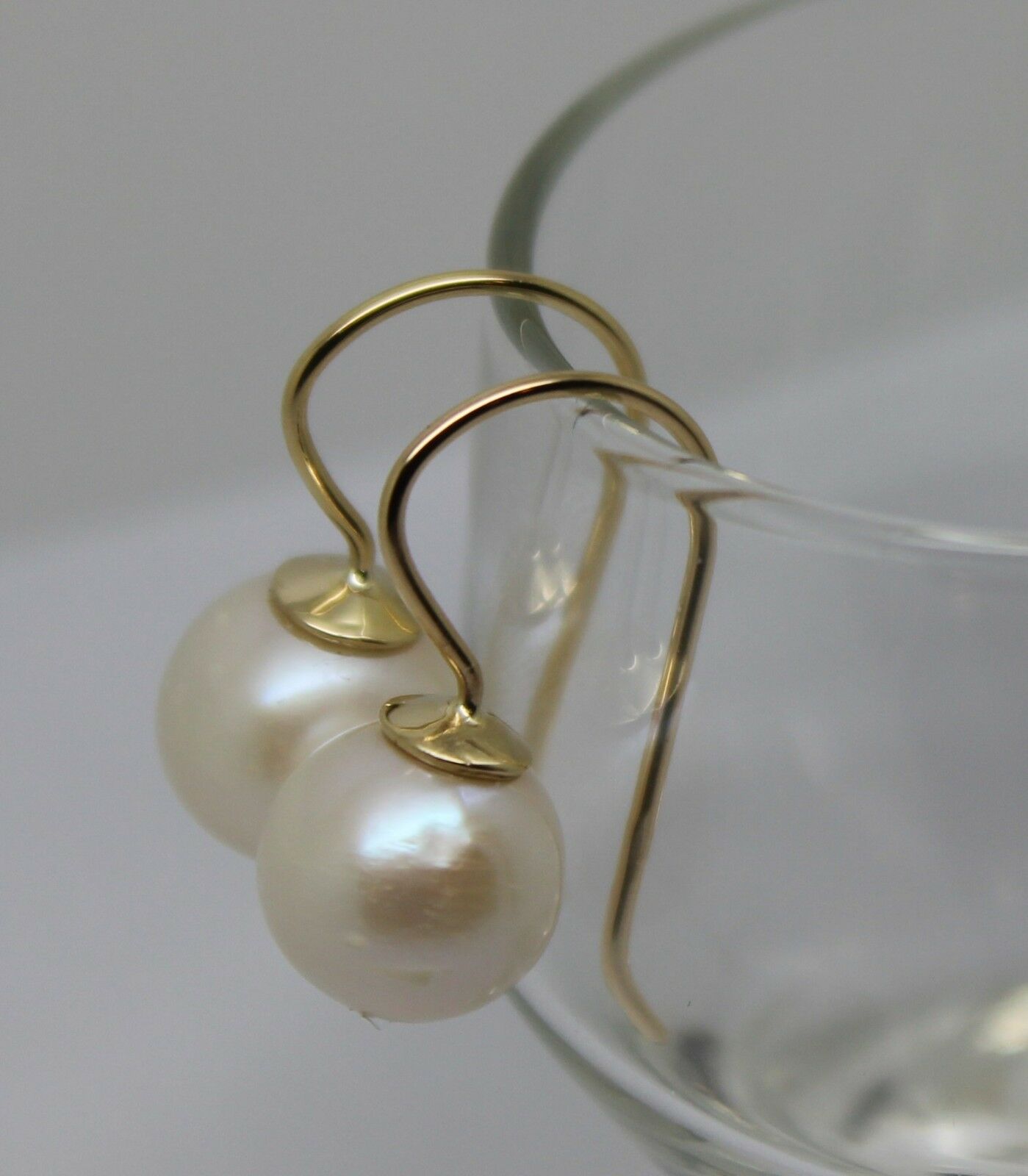 Kaedesigns  New 9ct 9k Yellow, Rose or White Gold 10mm Pearl Ball Drop Earrings