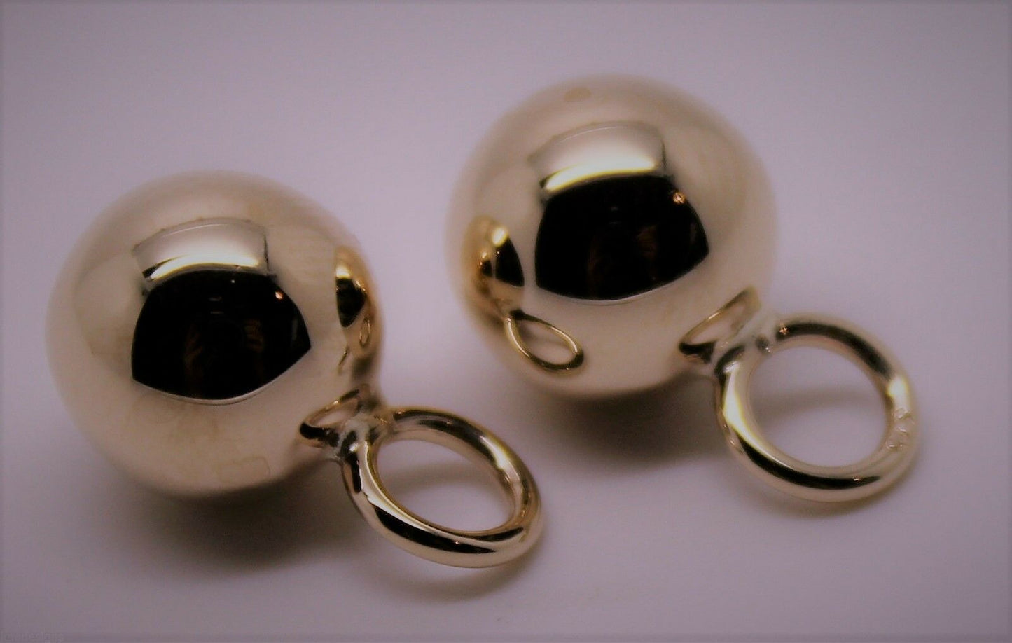 Kaedesigns New Genuine 9ct Yellow, Rose or White Gold 10mm Ball Plain Balls For Charm Earrings