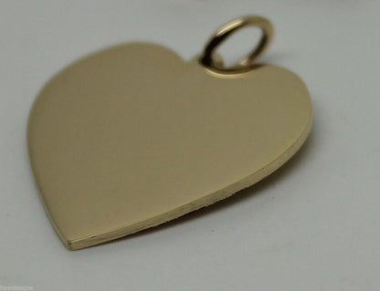 New Genuine 375 9ct Yellow Or Rose Or White Gold Large Heart Shield Pendant