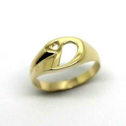 Genuine, Solid 9ct 9k Yellow Or Rose Or White Gold 375 Large Initial Ring D