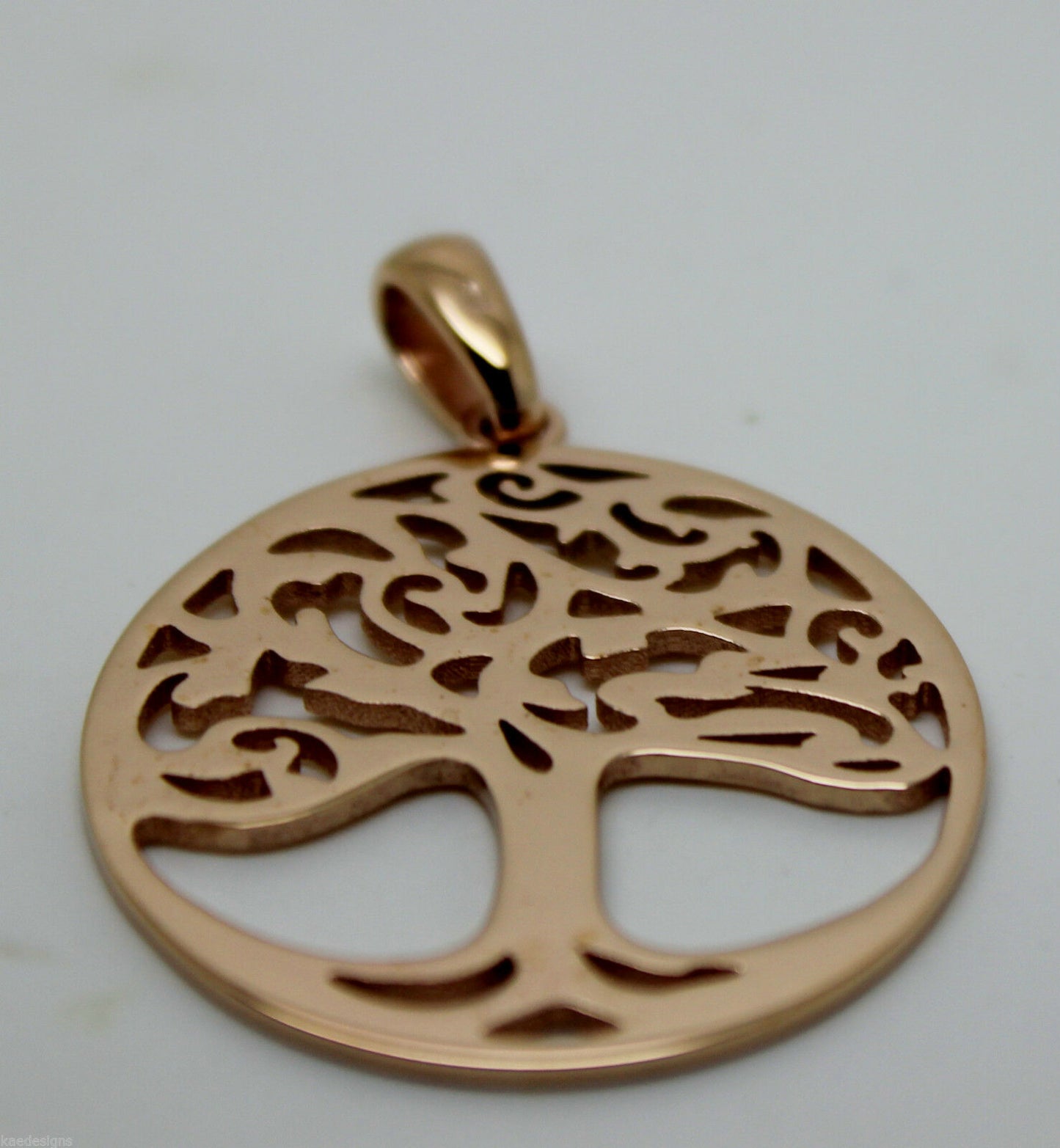 Heavy Solid 9ct Yellow Or Rose Or White Gold Large Tree Of Life Large Pendant