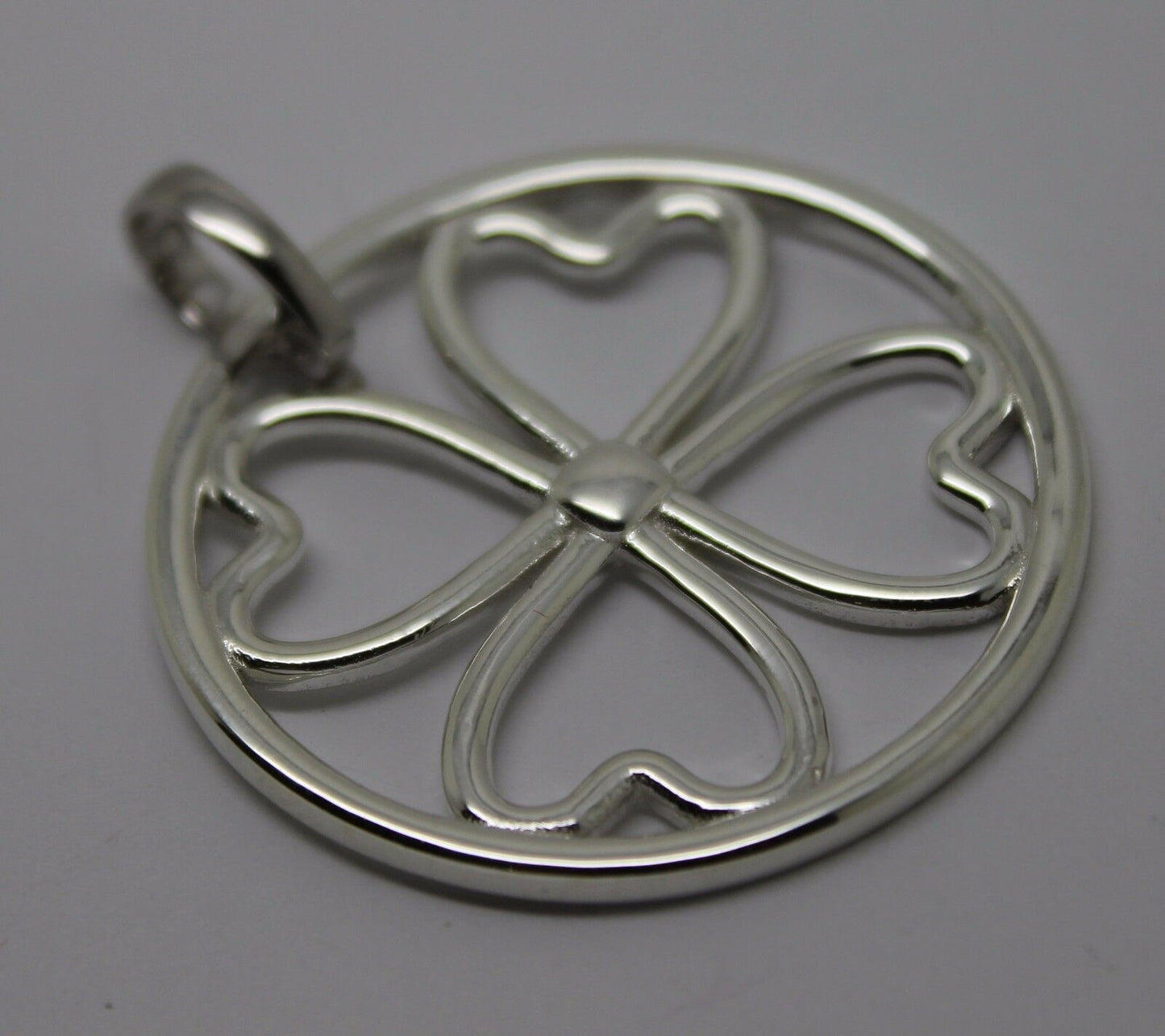 Sterling Silver 925 Four Heart Pendant + Enhancer