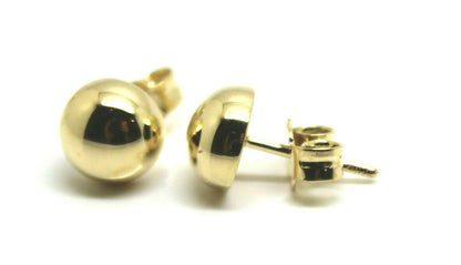 Kaedesigns 18ct 750 Yellow Or White Or Rose Gold 750 8mm Half Ball Stud Earrings