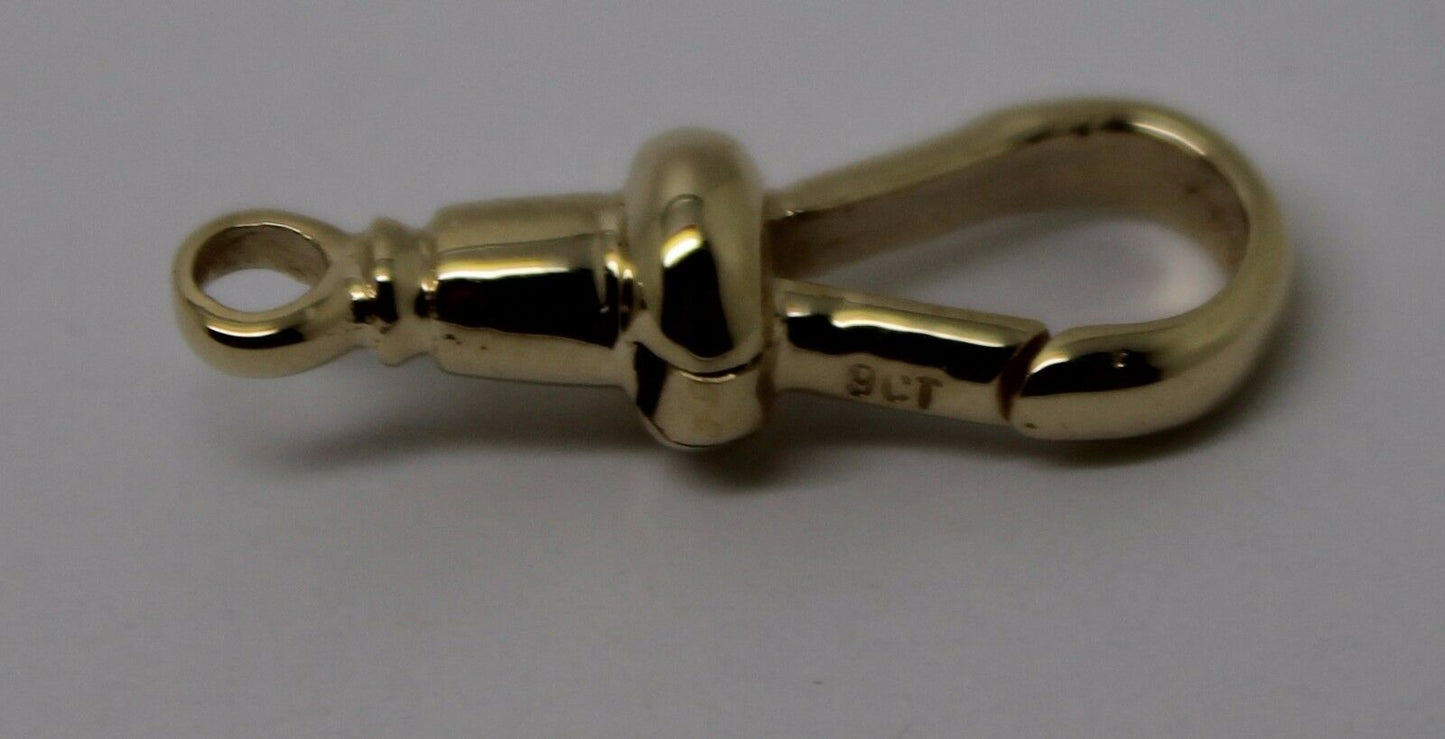 9ct Solid Yellow, Rose or White Gold 375 Albert Swivel Clasp 19mm Size