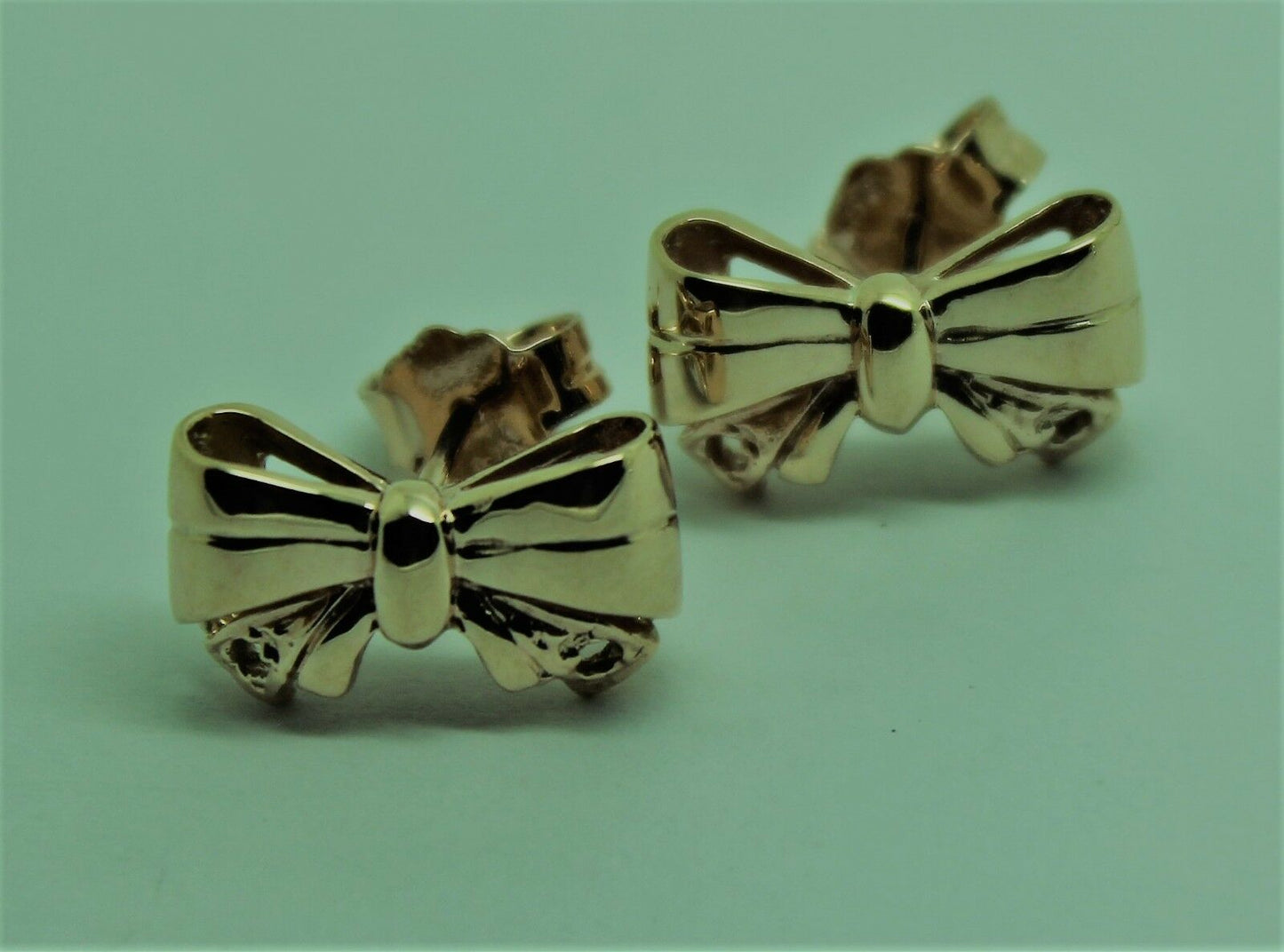 Genuine 9ct Yellow Gold Butterfly Stud Earrings Set With Gemstone Of Your Choice