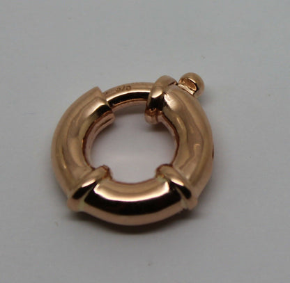 Genuine Heavy 18mm 9ct 375 Large Rose Gold Bolt Ring Clasp