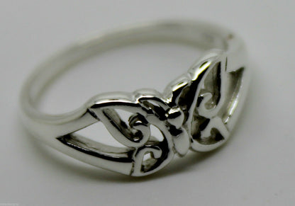 Size F, Genuine Child's Full Solid Sterling Silver 925 Butterfly Ring 217