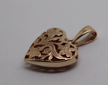 Kaedesigns New 9ct Yellow Gold or White Gold or Rose Gold 21mm Heart Pendant