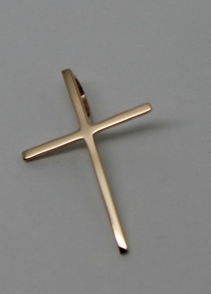 Kaedesigns Genuine Solid Delicate 9ct 9K Yellow, Rose Or White Gold Thin Plain Cross Pendant