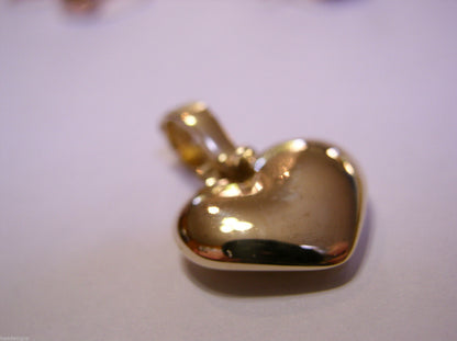 Kaedesigns, Genuine 9ct Heavy Full Solid Yellow, Rose or White Gold Heart Pendant With Enhancer