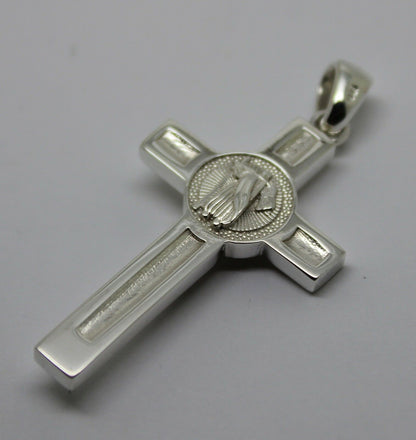 Solid New Genuine Sterling Silver 925 Crucifix Cross Pendant