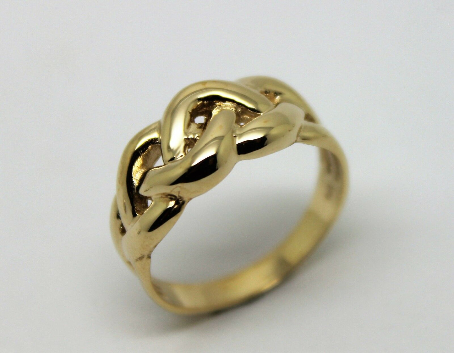 Genuine Solid 9ct White Or Rose Or Yellow Gold Celtic Knot Ring Choose Size