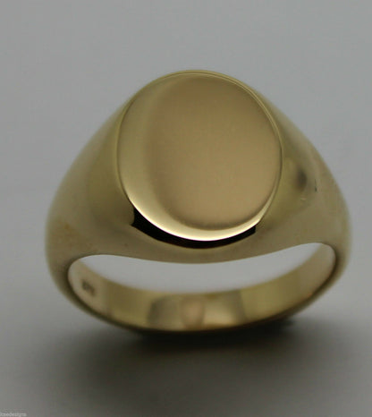 Heavy Solid 9ct White Or Rose Or Yellow Gold Oval Signet Ring Size M,N Or O