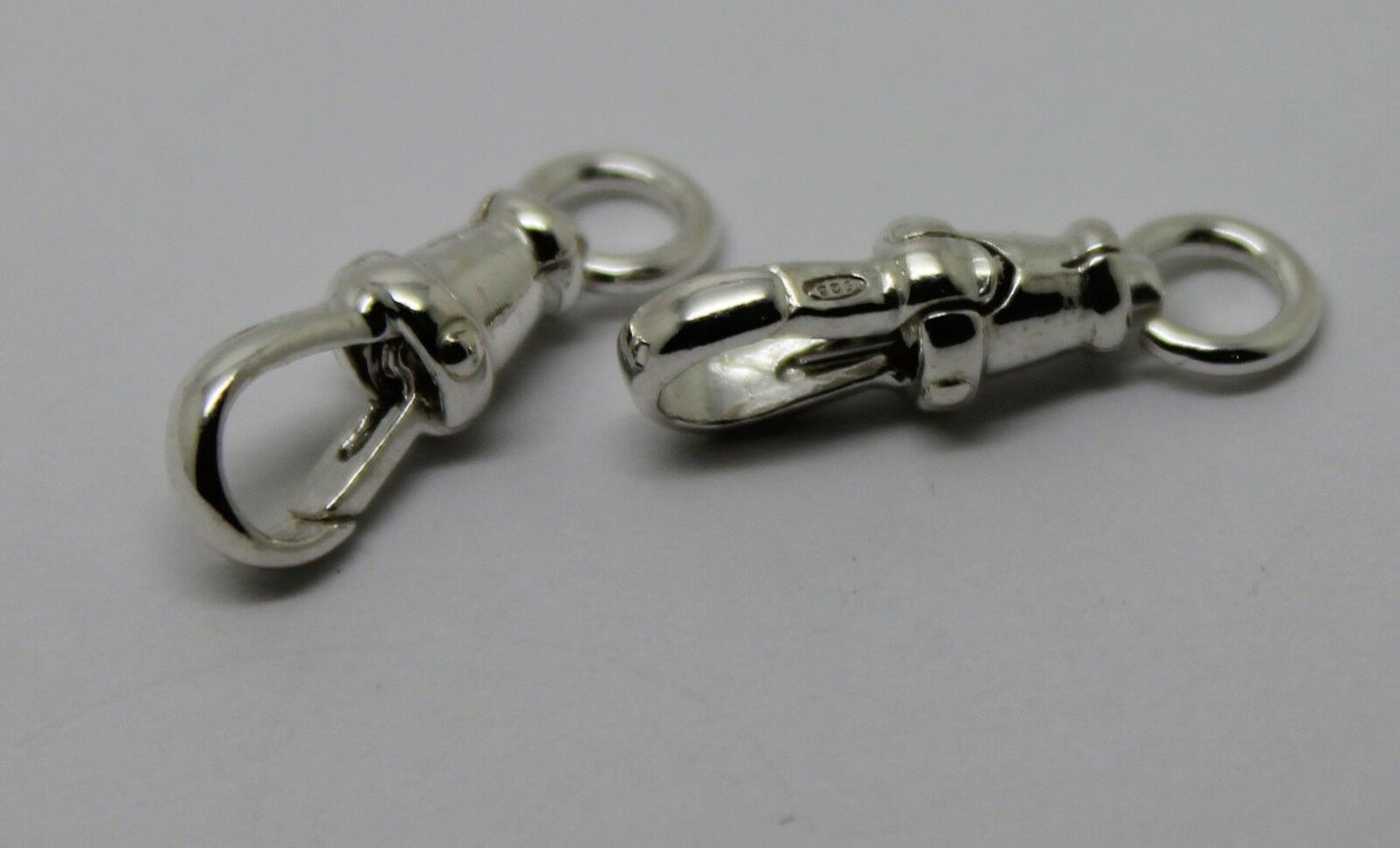 Genuine 2 X  New Solid Sterling Silver Albert Swivel Clasp 19mm