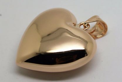 Kaedesigns Genuine 9ct 9kt Extra Heavy Large Puffy Bubble Yellow, Rose or White Gold Heart Pendant