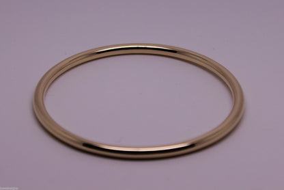 Kaedesigns New Genuine 9ct Full Solid Yellow, Rose or White Gold 4mm Wide Golf Bangle 65mm