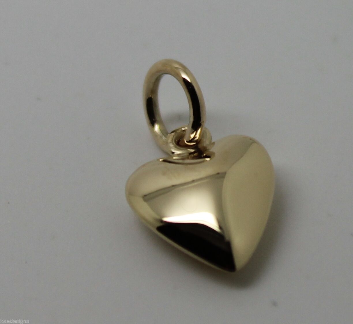 Kaedesigns Genuine 9ct Yellow or Rose or White Gold Heart Charm or Pendant