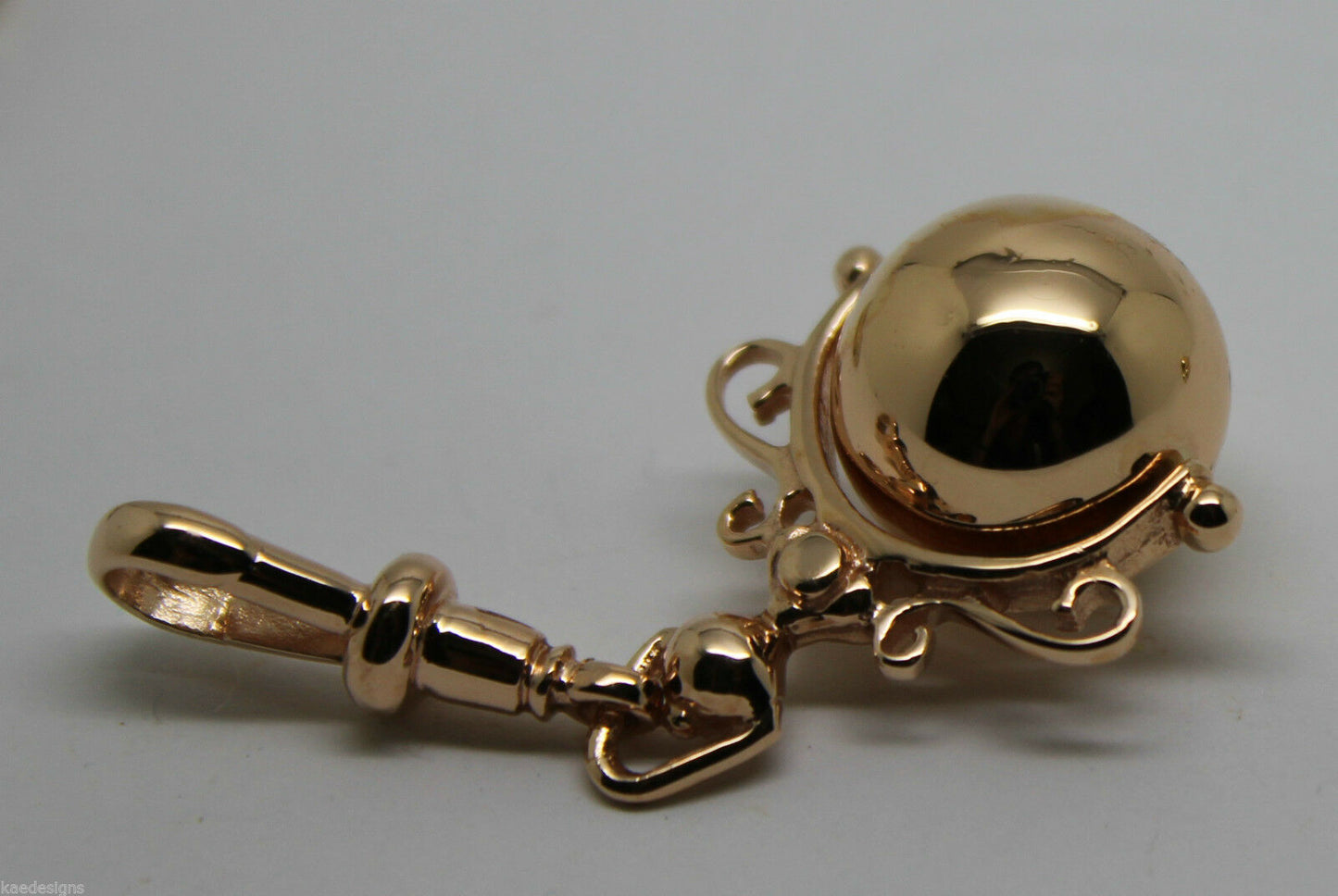 Kaedesigns, New 9ct 9k 375 Gold Yellow, Rose Or White Gold Swivel Euro Ball Spinner Pendant