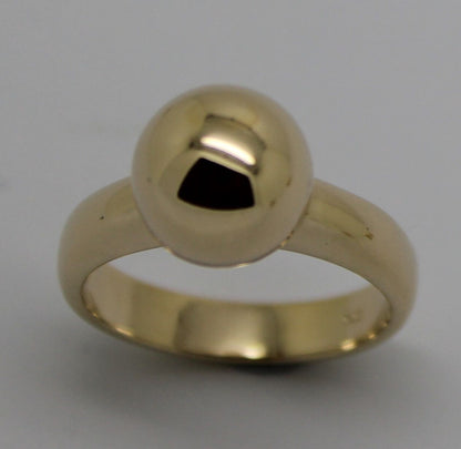 Genuine Size Q / 8 9ct 9kt Yellow, Rose or White Gold 10mm Full Ball Ring