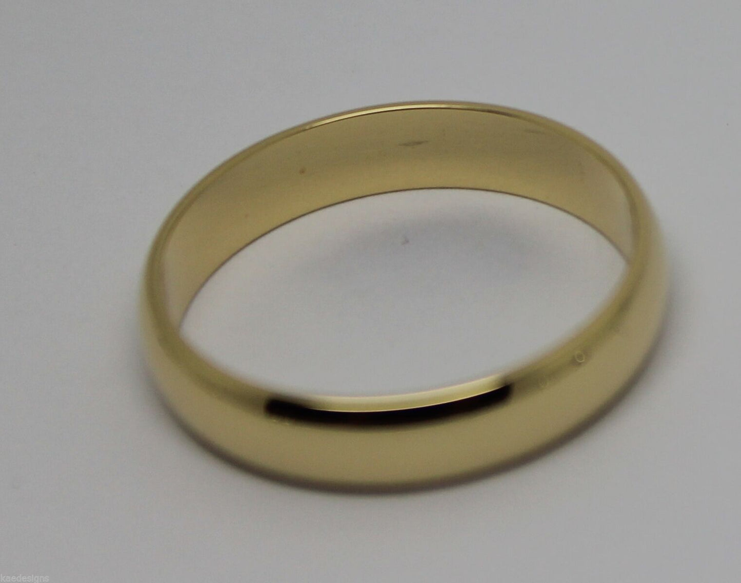 Size T - Custom Made 18ct 18kt Yellow Gold 4.5mm Wide Wedding Band