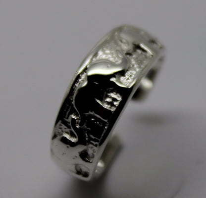 Genuine Solid Sterling Silver 925 Lucky Elephant Toe Ring