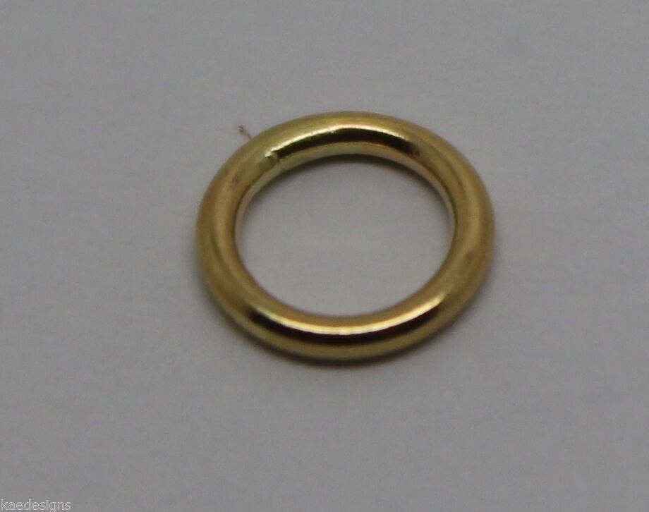 9ct or 18ct Yellow/White/Rose Gold SOLDERED JUMP RING MANY SIZE 2pk/5pk