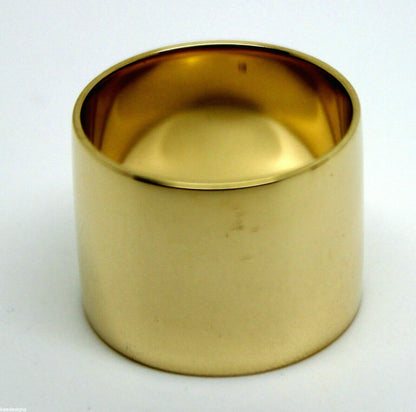 Size S 1/2 - 9Kt 9ct Yellow Or Rose Or White Gold Solid 16mm Extra Wide Band Cigar Ring