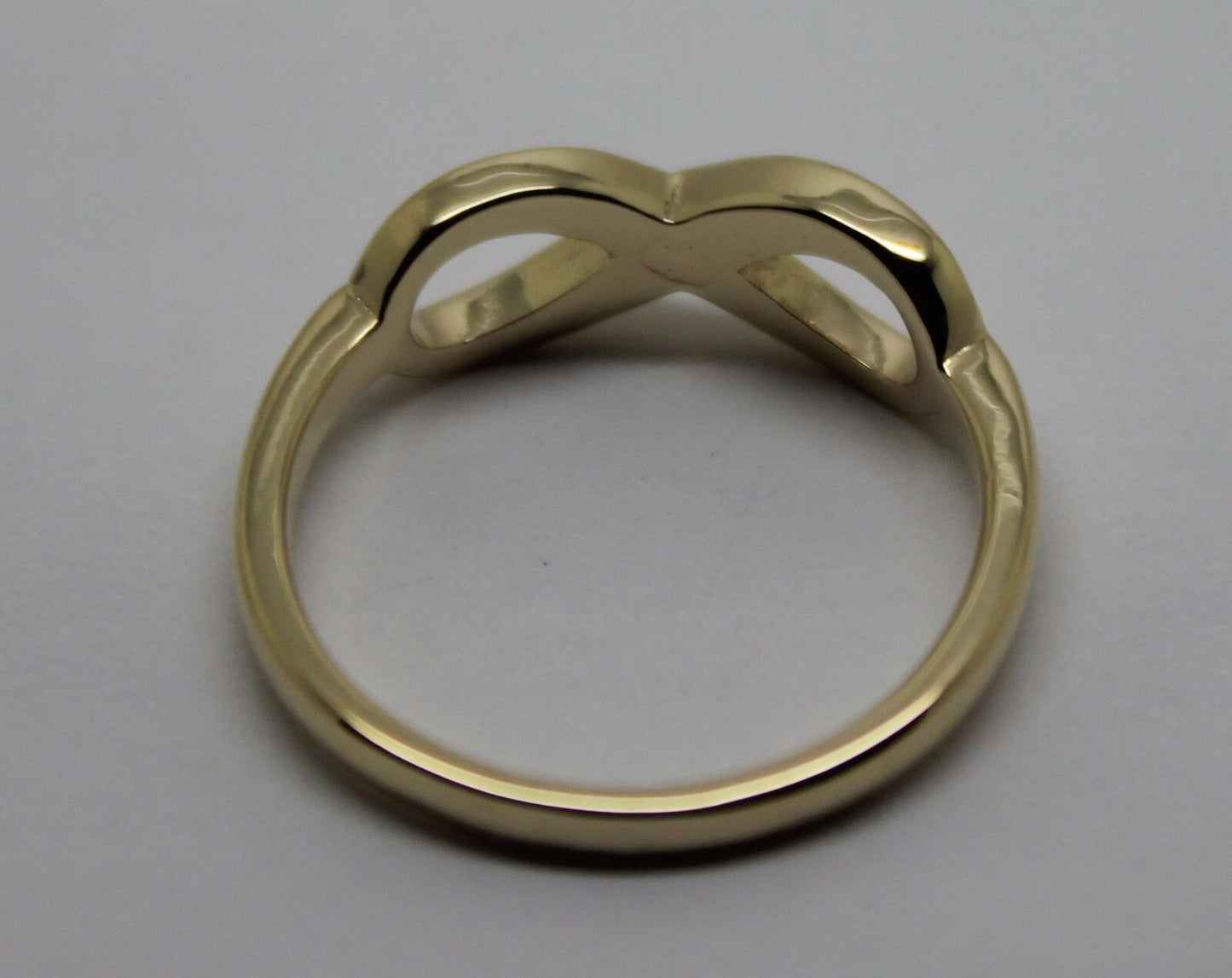 Genuine New 9ct Yellow, Rose or White Gold Solid Infinity Ring Size J