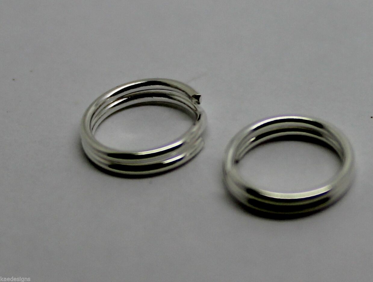 Kaedesigns 925 Sterling Silver Split Ring Many Sizes 5pcs Or 10pcs