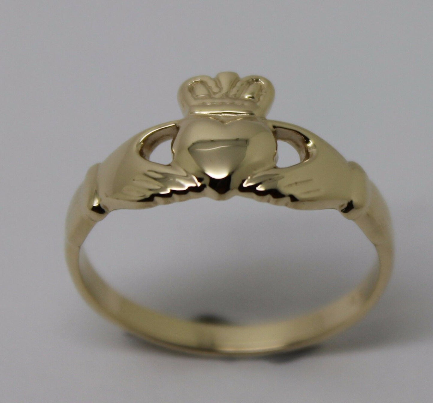 Genuine 9ct 375 Solid Yellow, Rose or White Gold Claddagh Celtic Friendship Ring In Your