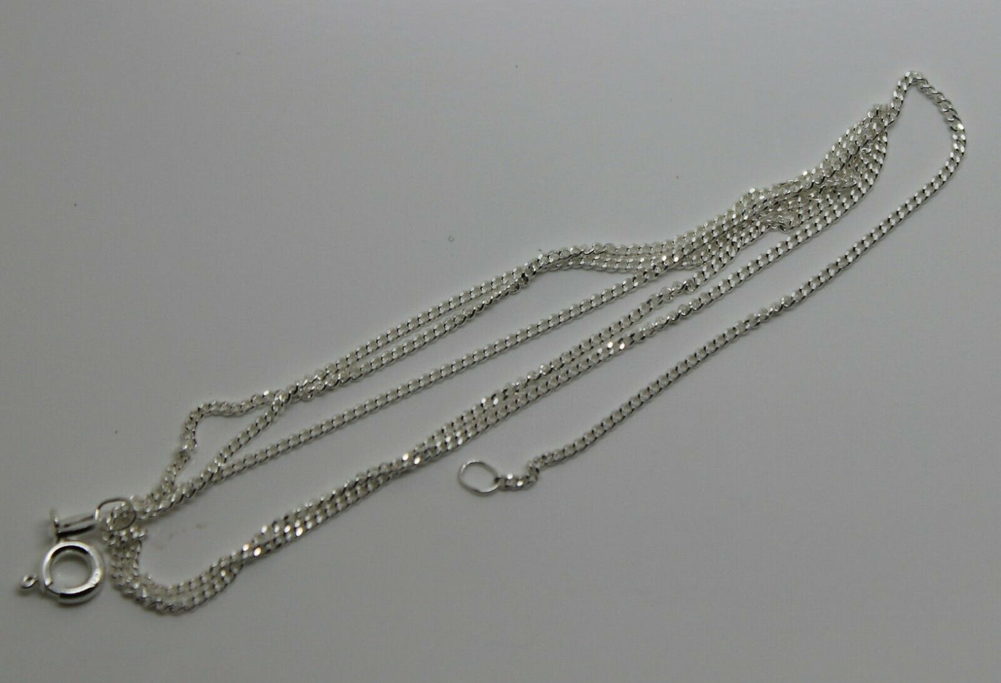 Genuine 925 Sterling Silver Kerb Curb Link Chain Necklace 55cm