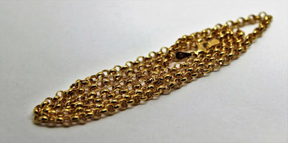 Genuine 9ct Yellow Gold Belcher Chain Necklace 54Cm 11 grams *Free Express Post In Oz*