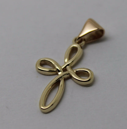 Kaedesigns New Genuine Small 9ct 9K Delicate Yellow, Rose or White Gold Celtic Cross Pendant